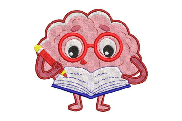 Review: Human Brain Read Book Embroidery Design