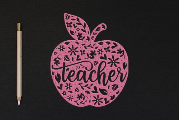 Review: Teacher Apple Made of Flowers Design